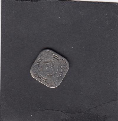 Beschrijving: 5 Cent WILHELMINA  